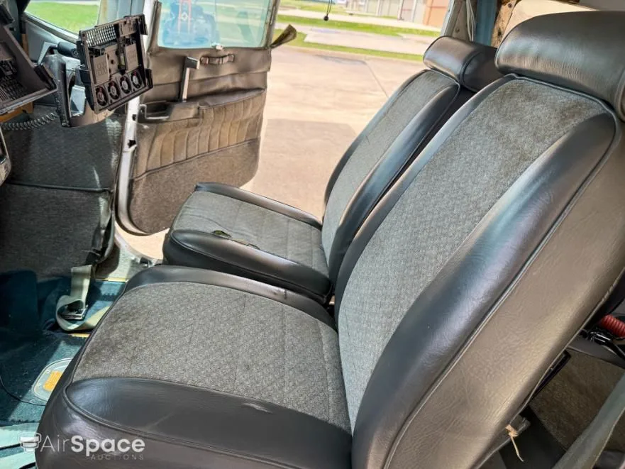 Cabin interior of a 1975 Cessna 210L Turbo Centurion.