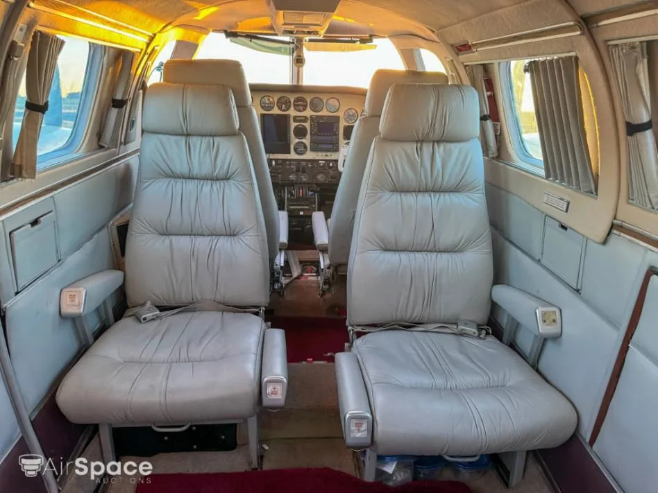 Cabin interior of a 1976 Beechcraft 60 Duke.