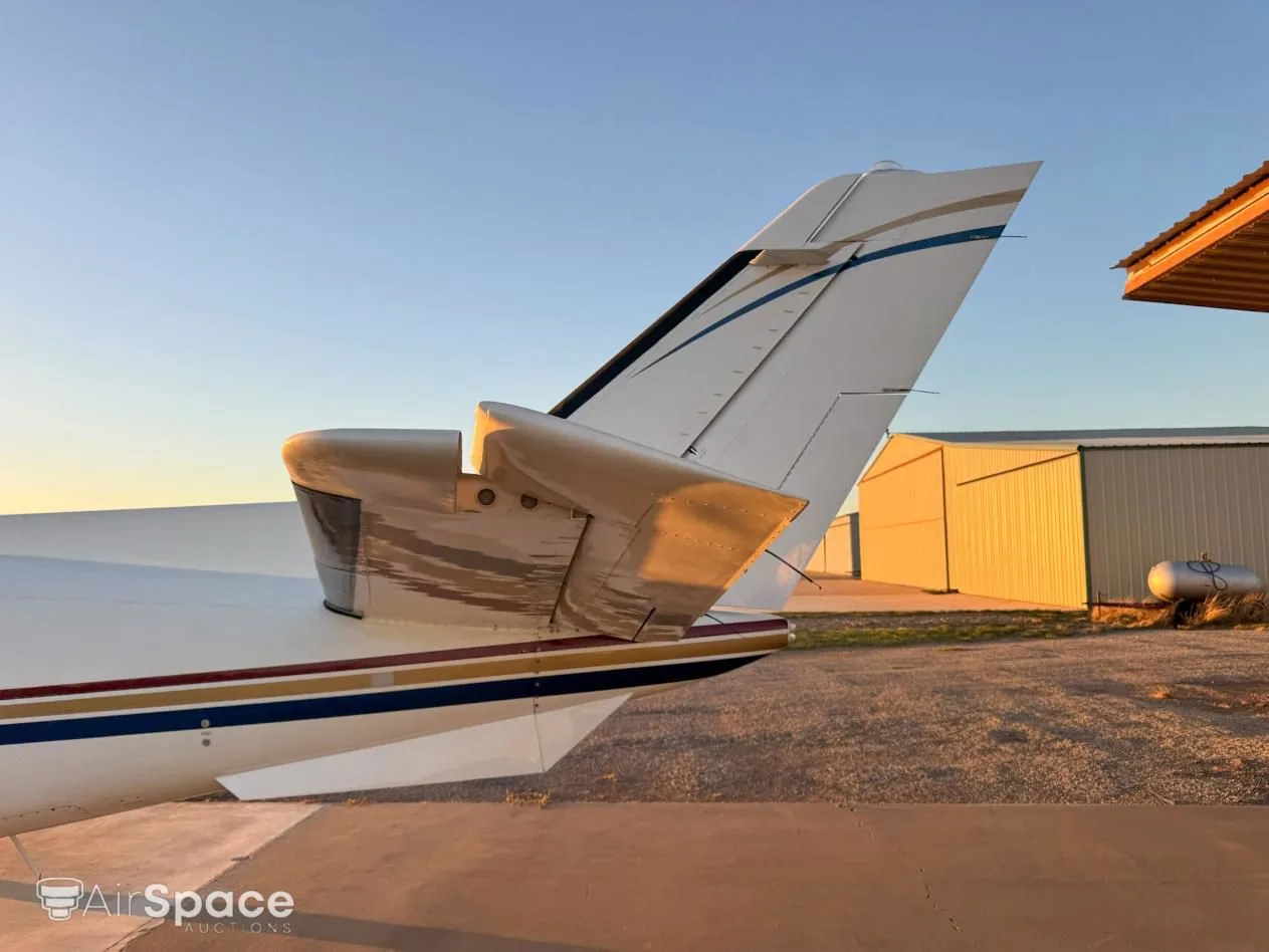 Exterior view of a 1976 Beechcraft 60 Duke.