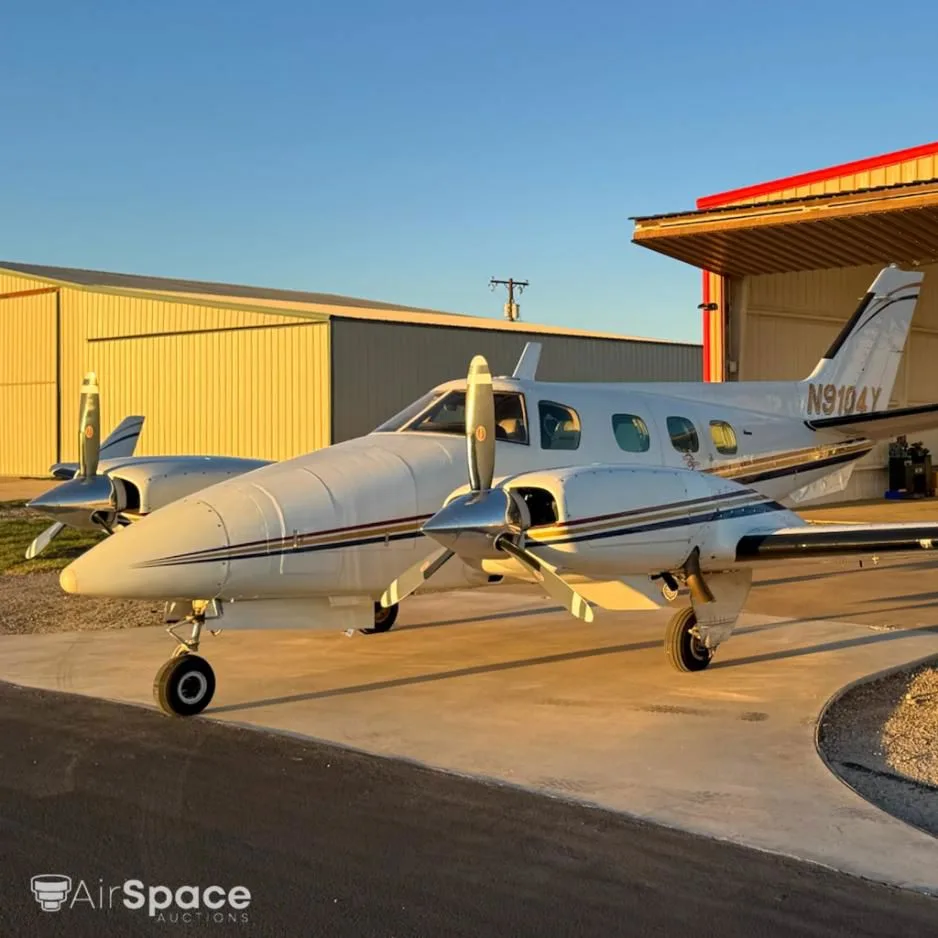 Exterior view of a 1976 Beechcraft 60 Duke.