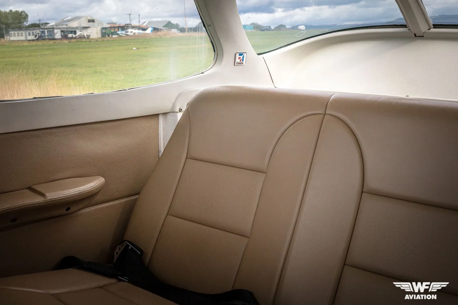 Cabin interior of a 1977 Cessna 172N.