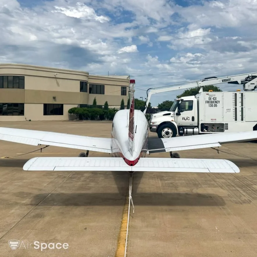 Exterior view of a 1977 Piper PA-28-181 Archer II.
