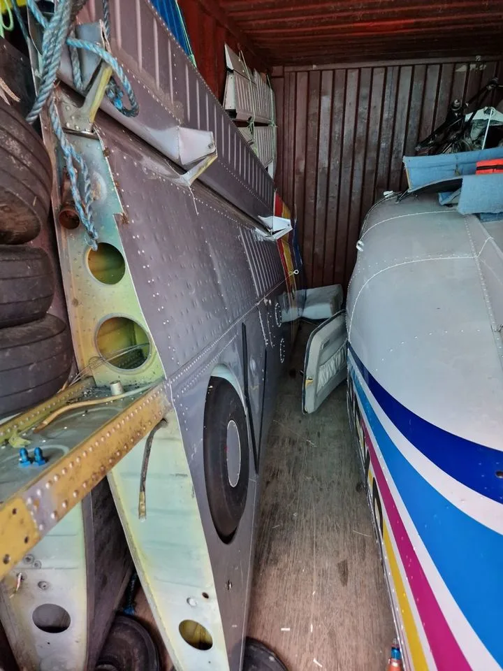 Exterior view of a 1977 Rockwell Commander 114, G-BFXS.