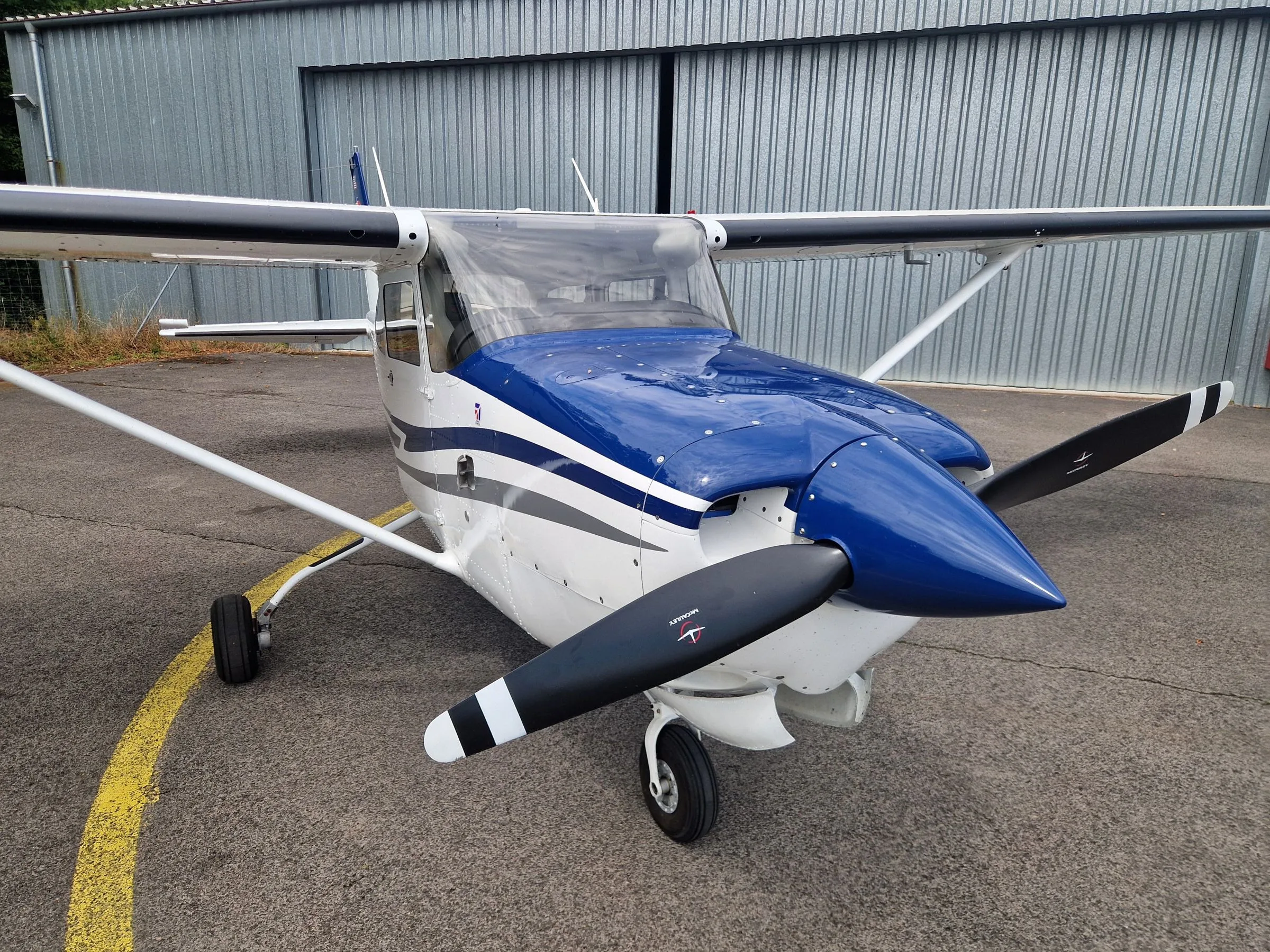 Exterior view of a 1980 Cessna 172RG Cutlass.