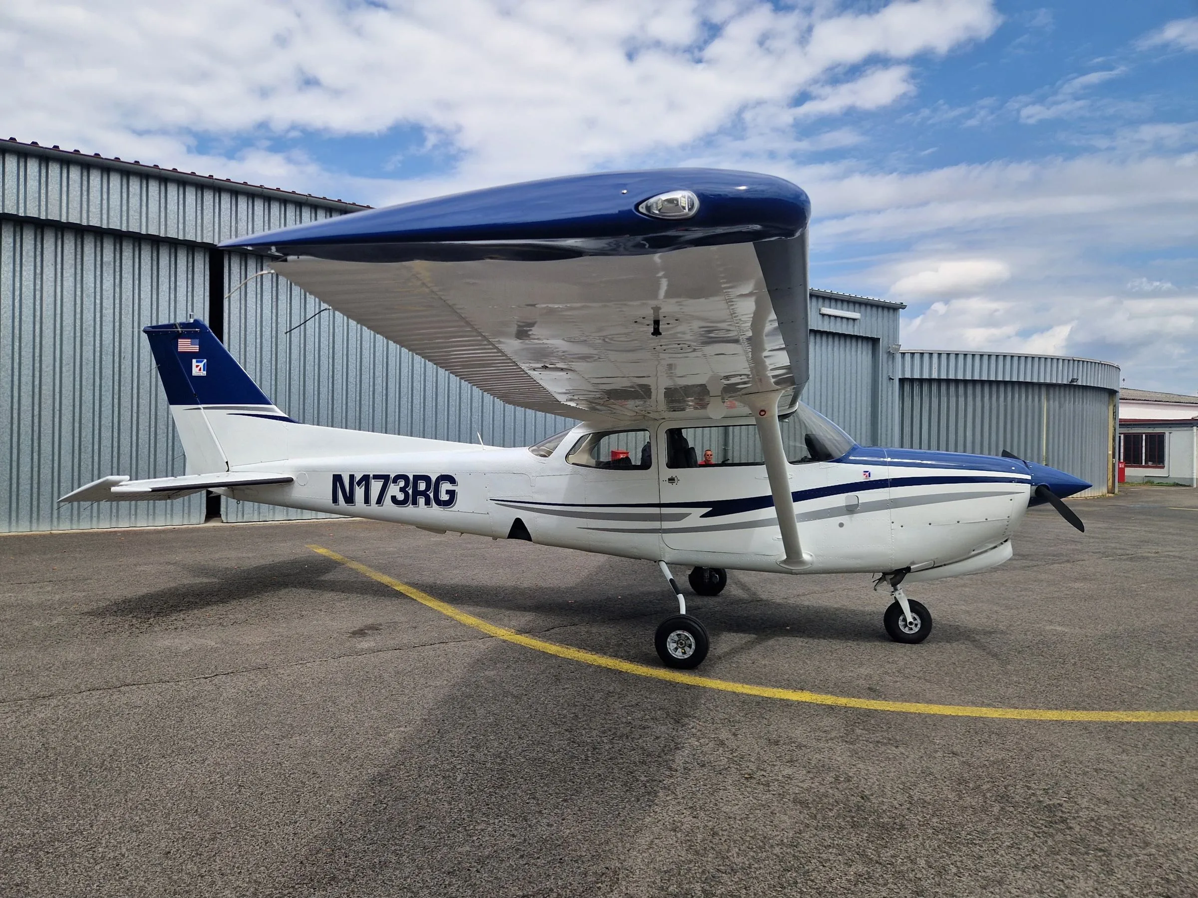 Exterior view of a 1980 Cessna 172RG Cutlass.