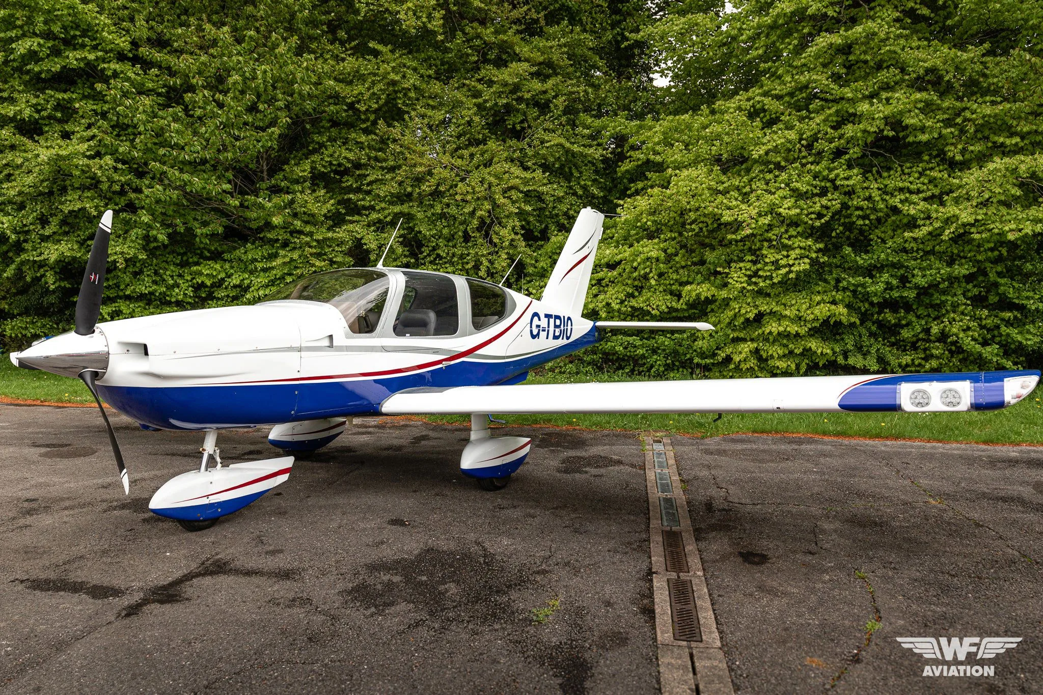Exterior view of a 1983 Socata TB-10 Tobago.