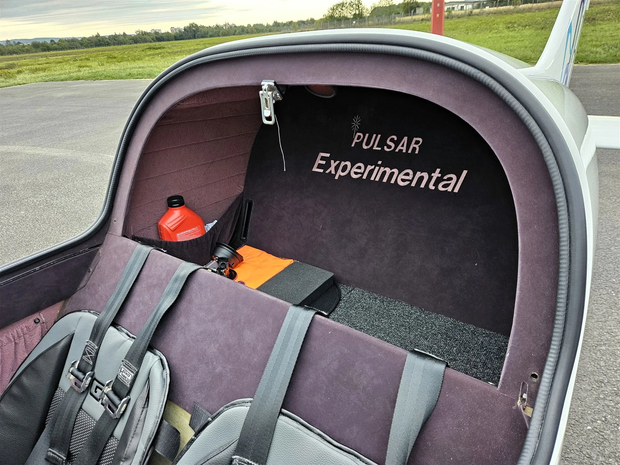 Cabin interior of a 1997 Aero Designs Pulsar.