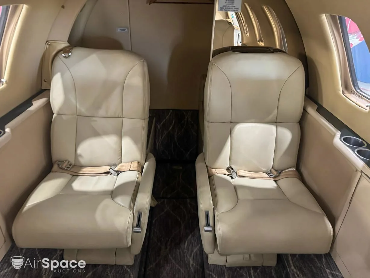Cabin interior of a 1999 Cessna 525 CitationJet.