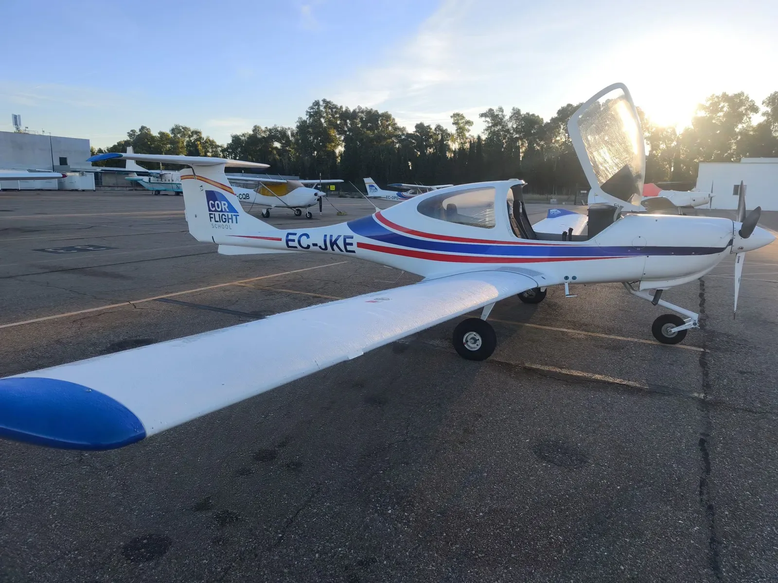Exterior view of a 2000 Diamond DA40 Diamond Star.