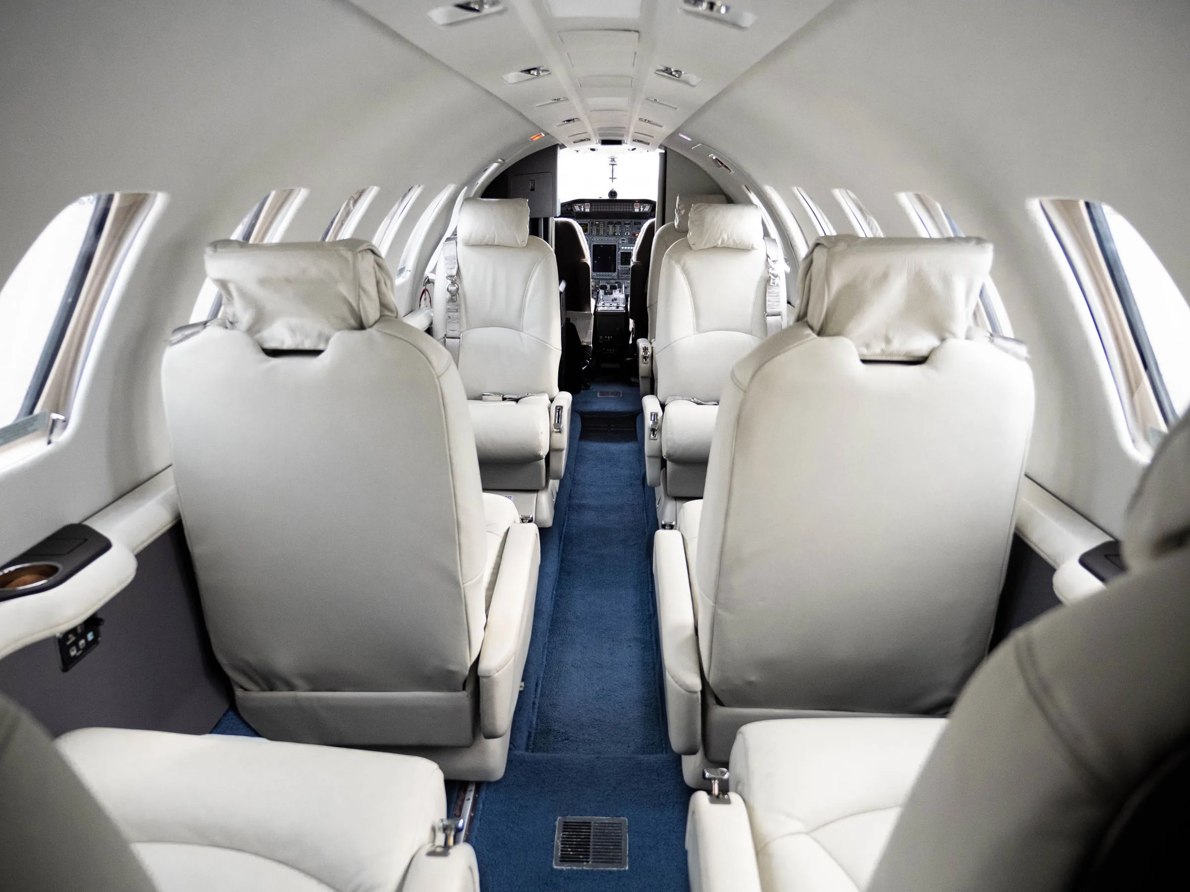 Cabin interior of a 2001 Cessna 560 Encore Citation.