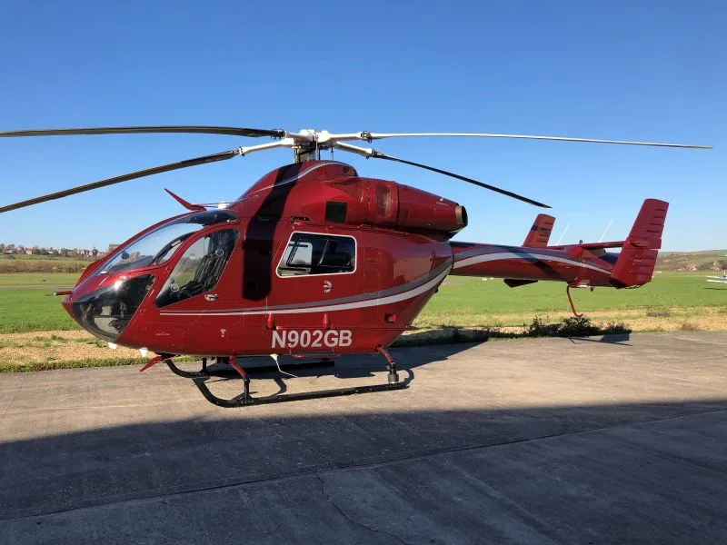 Exterior view of a 2001 MD Helicopters MD 902 Explorer, N902GB.
