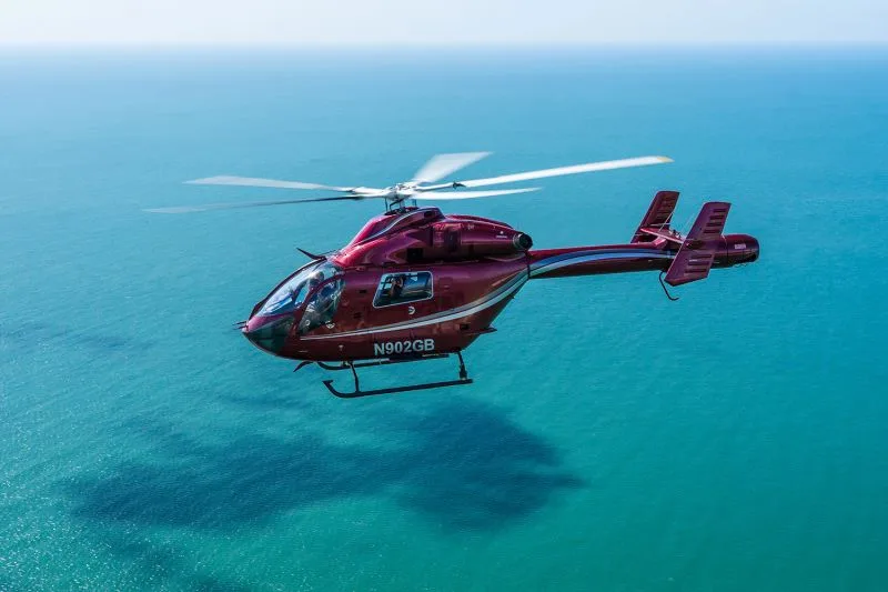 Marketing image of a 2001 MD Helicopters MD 902 Explorer.