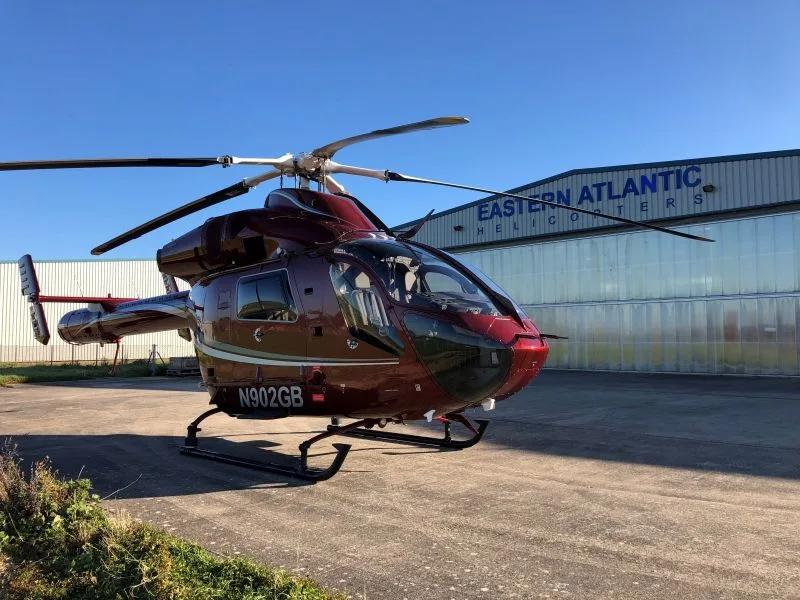 Marketing image of a 2001 MD Helicopters MD 902 Explorer.