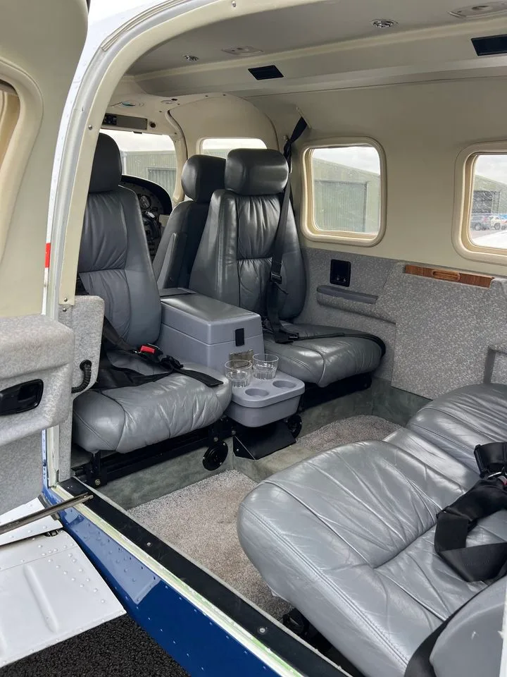Cabin interior of a 2001 Piper PA-32R-301T Saratoga 2 TC.