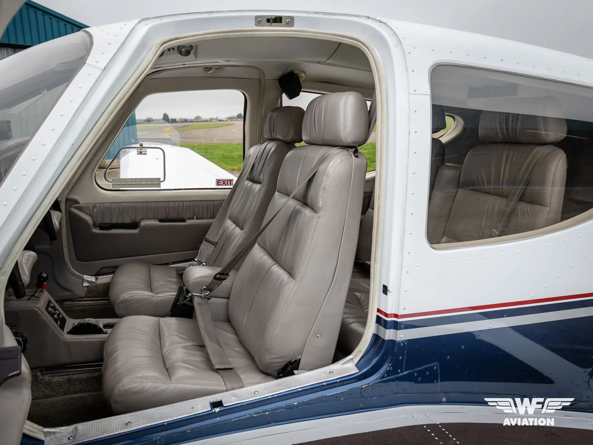 Cabin interior of a 2001 Rockwell Commander 115.