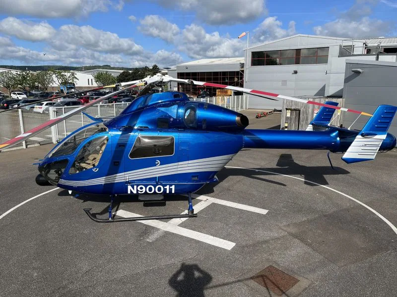 Exterior view of a 2007 MD Helicopters MD 902 Explorer, N90011.