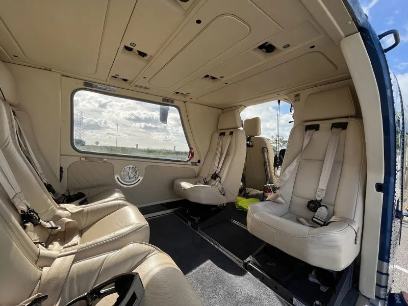 Cabin interior of a 2007 MD Helicopters MD 902 Explorer.