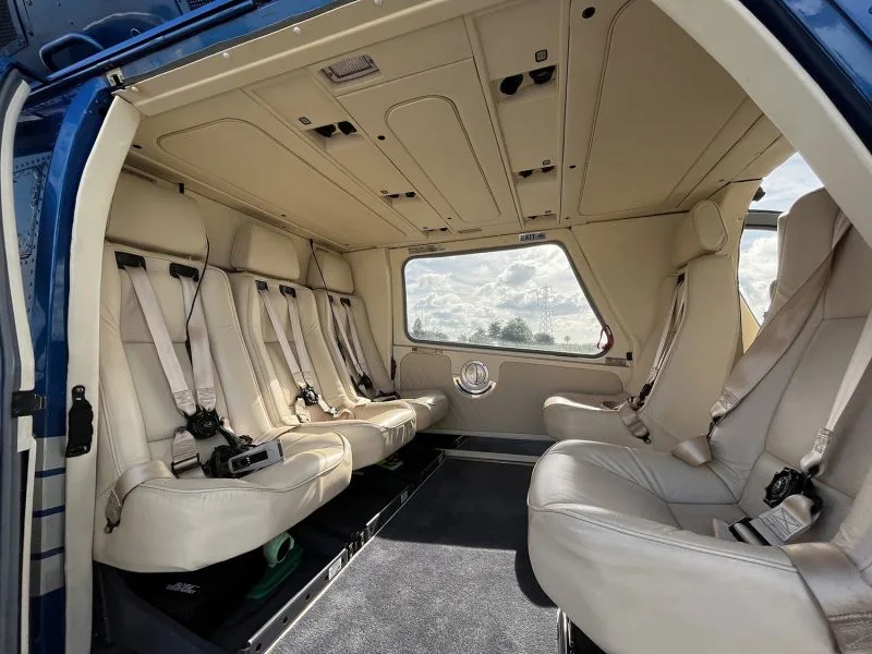Cabin interior of a 2007 MD Helicopters MD 902 Explorer.