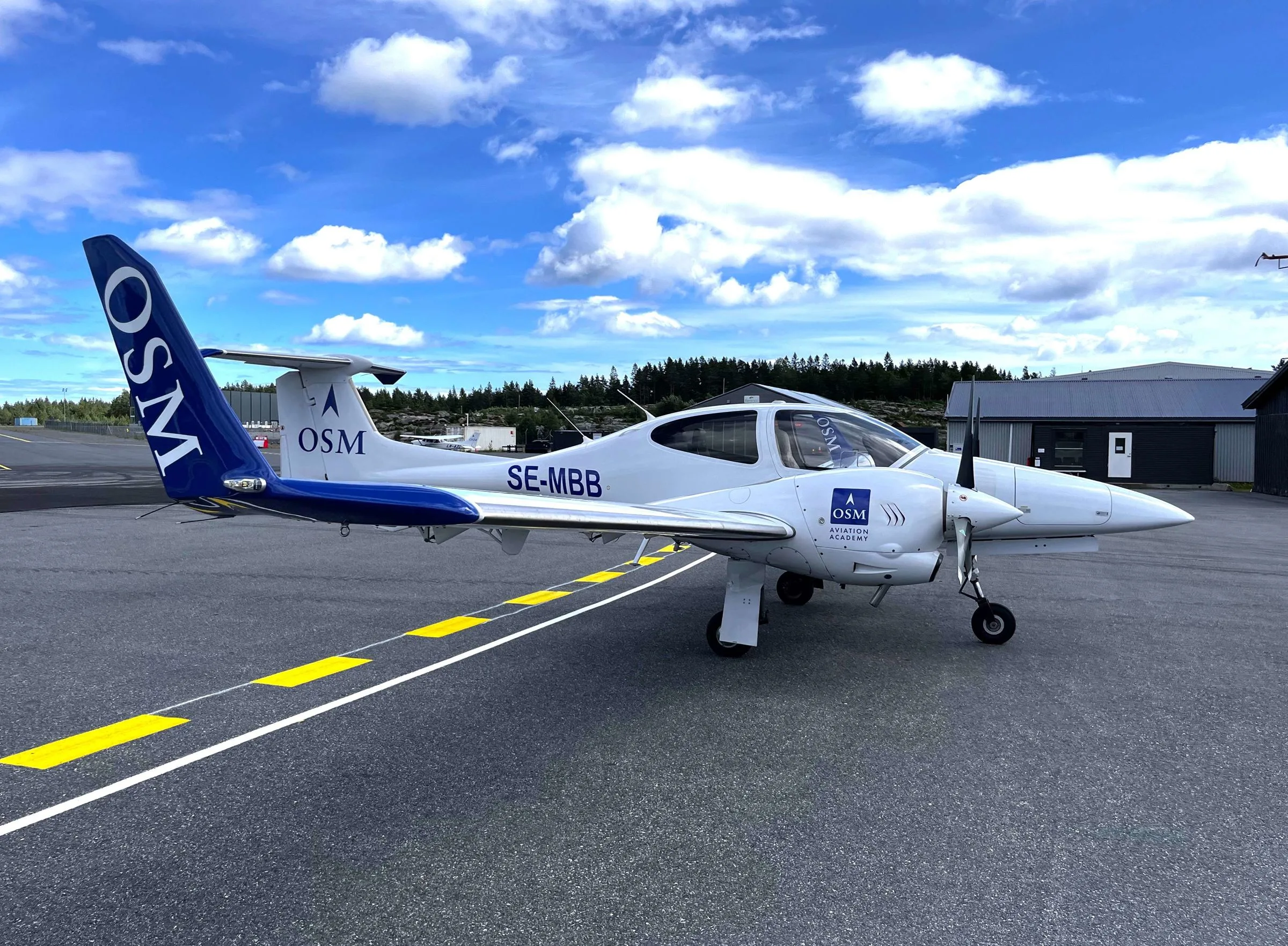 Marketing image of a 2008 Diamond DA42 Twin Star.