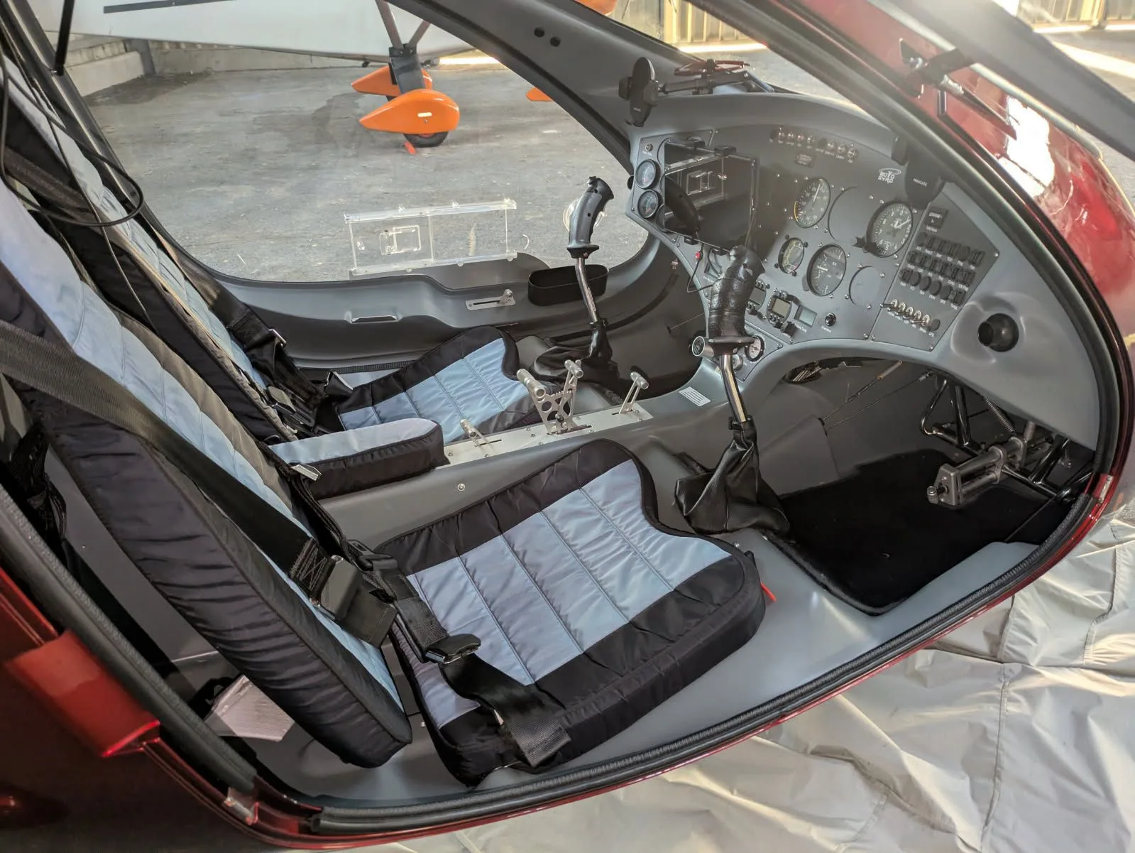 Cockpit and instrument panel of a 2014 Autogyro Cavalon.