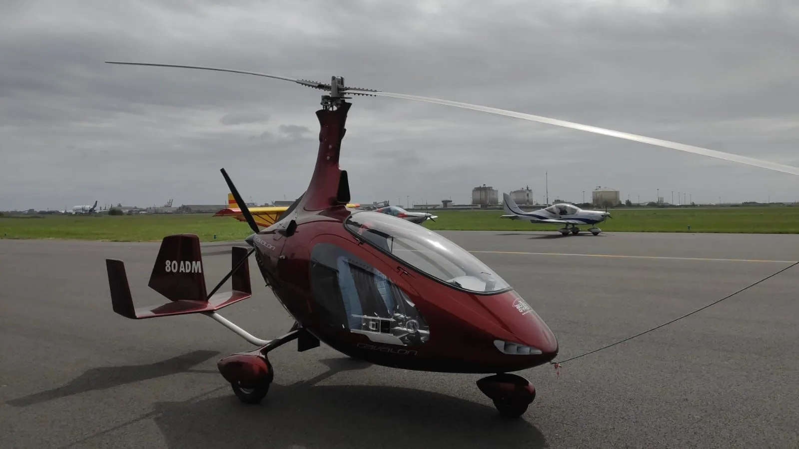 Marketing image of a 2014 Autogyro Cavalon.