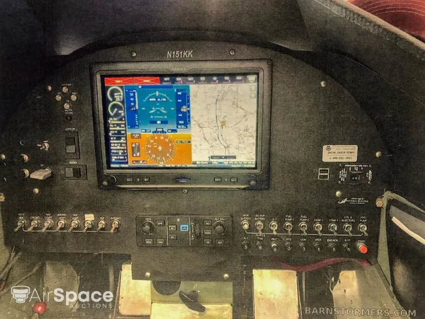Cockpit and instrument panel of a 2017 Titan T-51 Mustang.