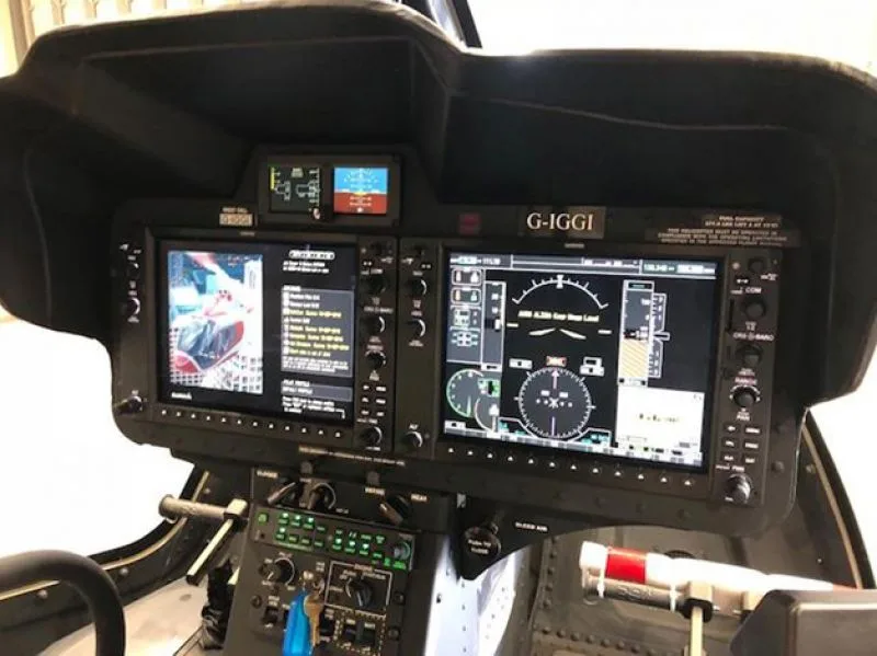Avionics suite of a 2018 Bell 505 Jetranger X.