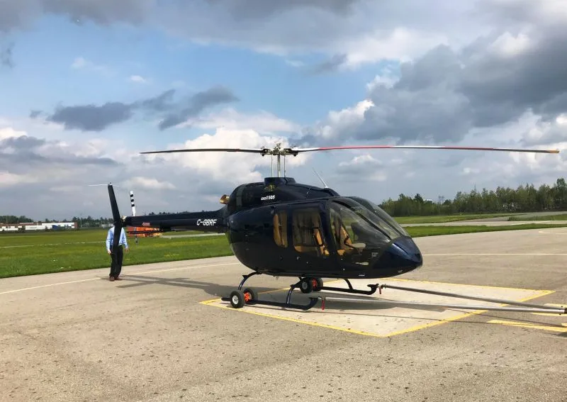 Exterior view of a 2018 Bell 505 Jetranger X.