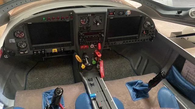 Cockpit and instrument panel of a 2020 Aerospool WT9 Dynamic LSA.