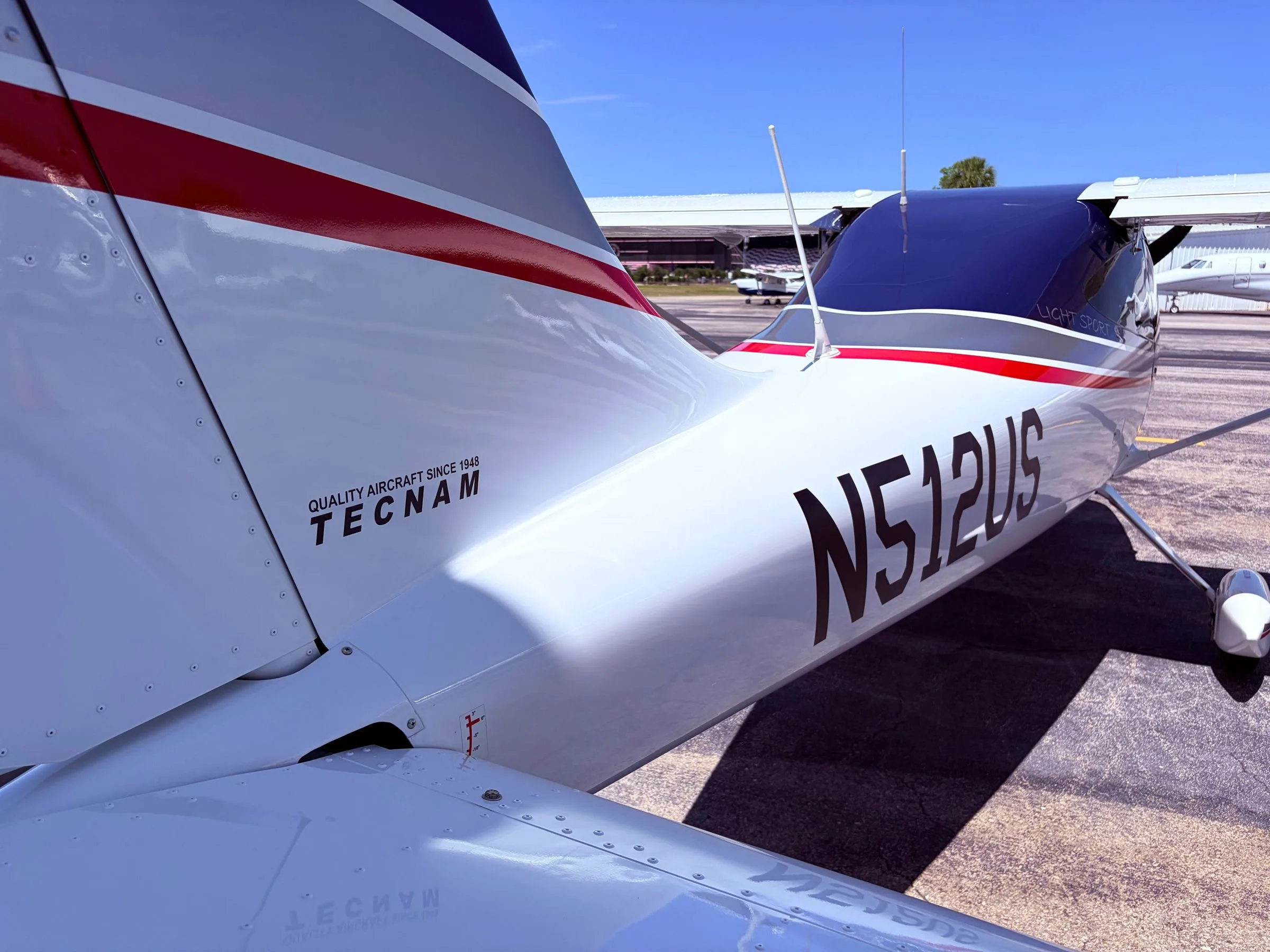 Exterior view of a 2022 Tecnam P2008.