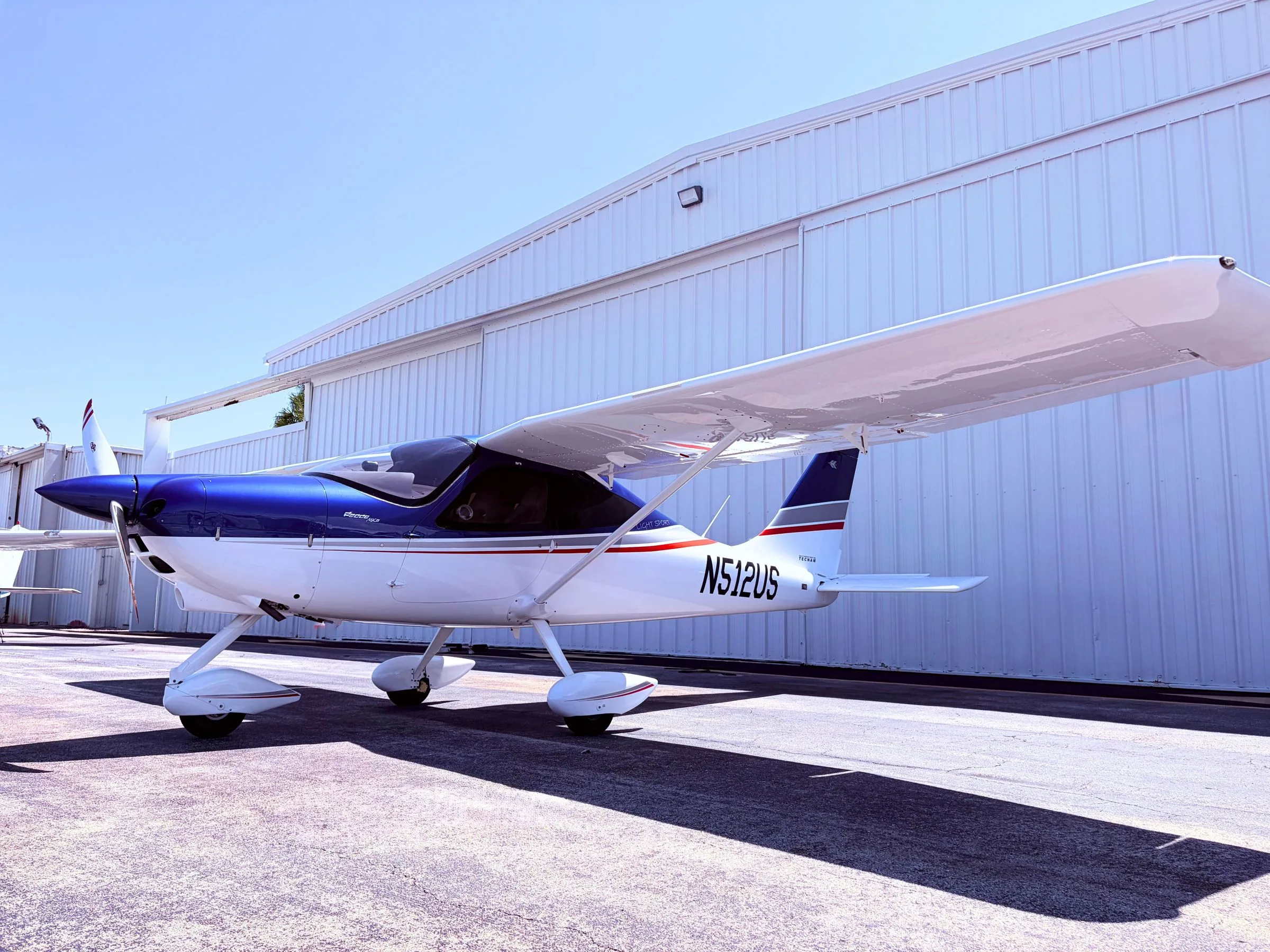 Exterior view of a 2022 Tecnam P2008.