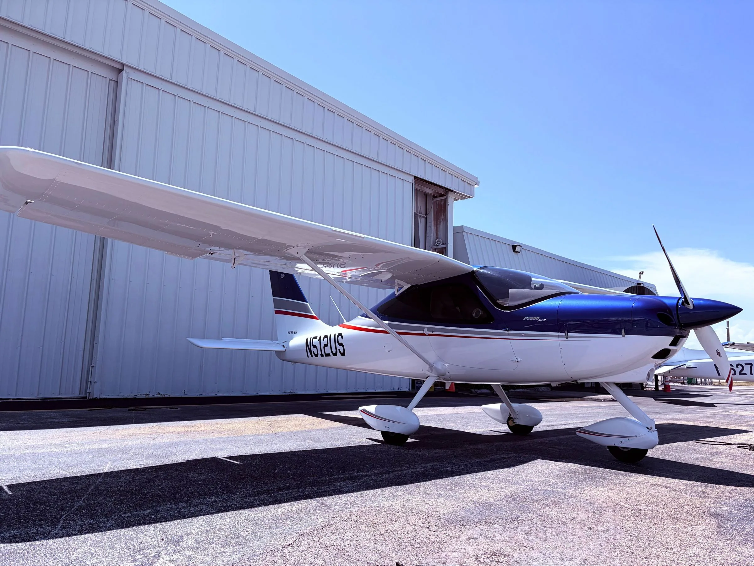 Exterior view of a 2022 Tecnam P2008.