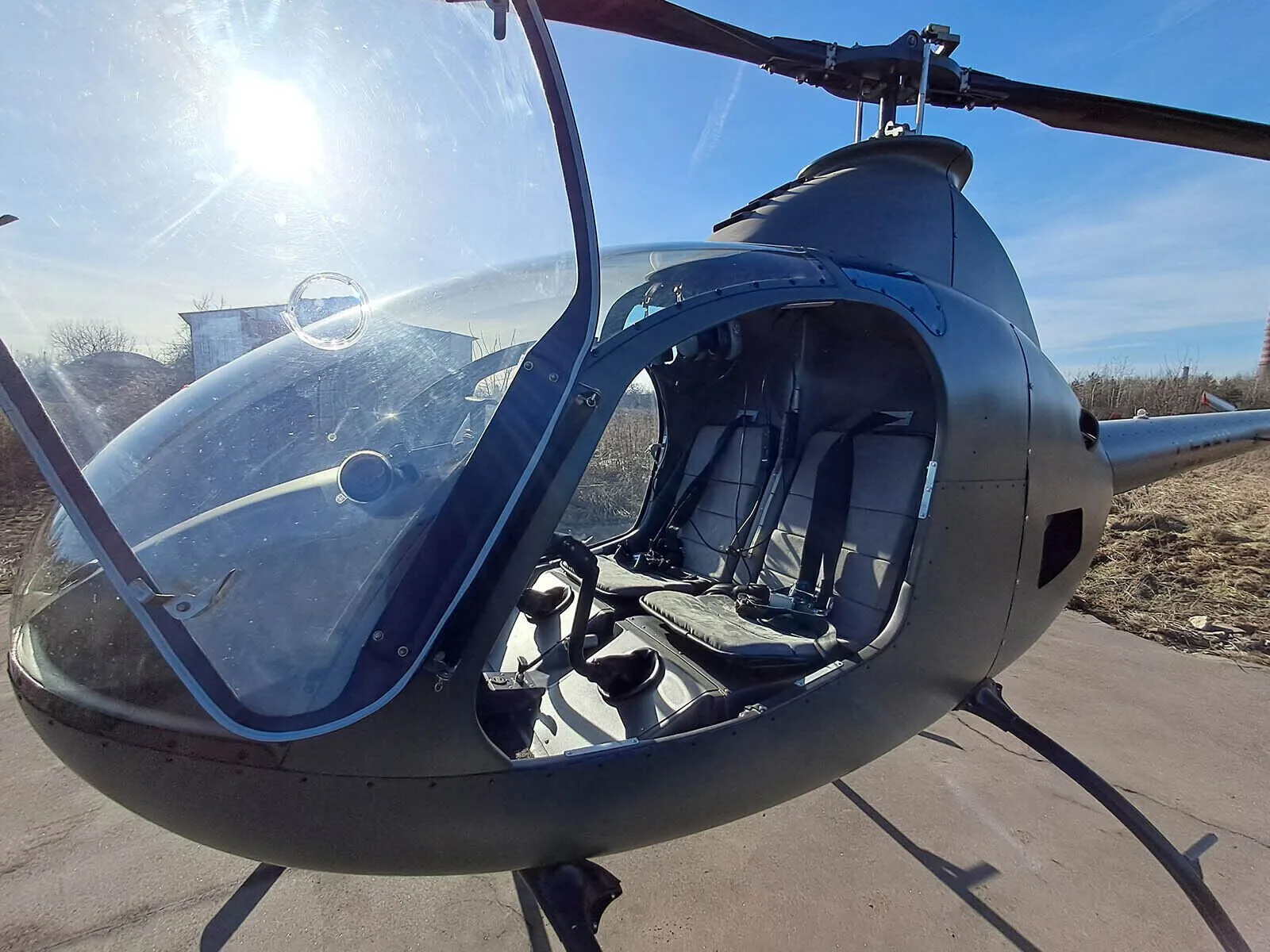 Exterior view of a 2024 Rotorway A-600 Talon.