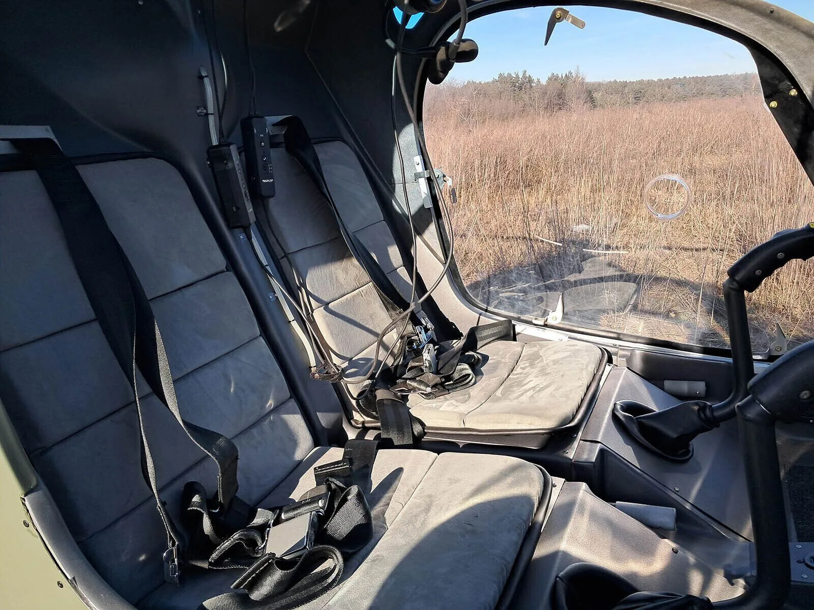 Cockpit and instrument panel of a 2024 Rotorway A-600 Talon.
