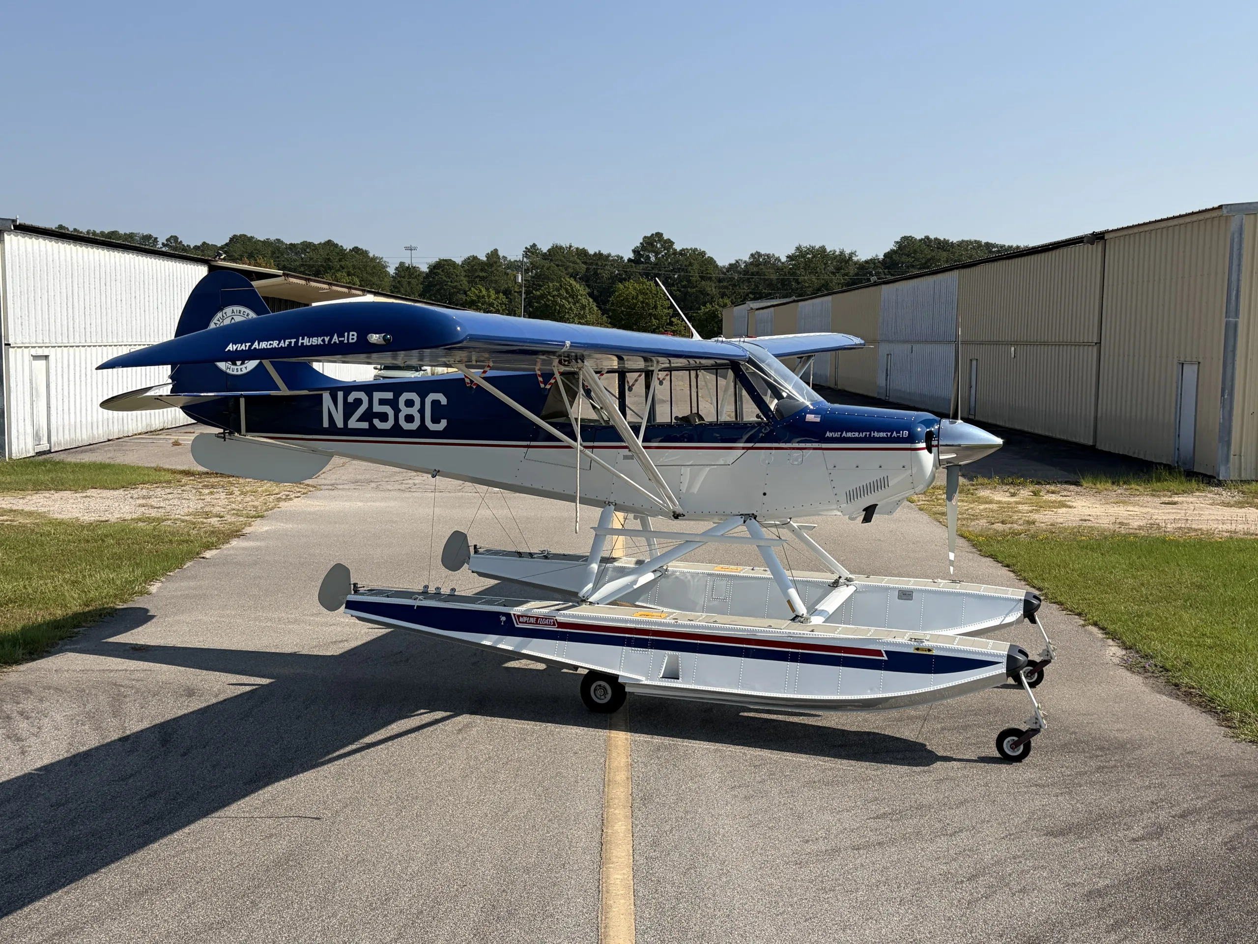 Exterior view of a 1999 Aviat a 1b.