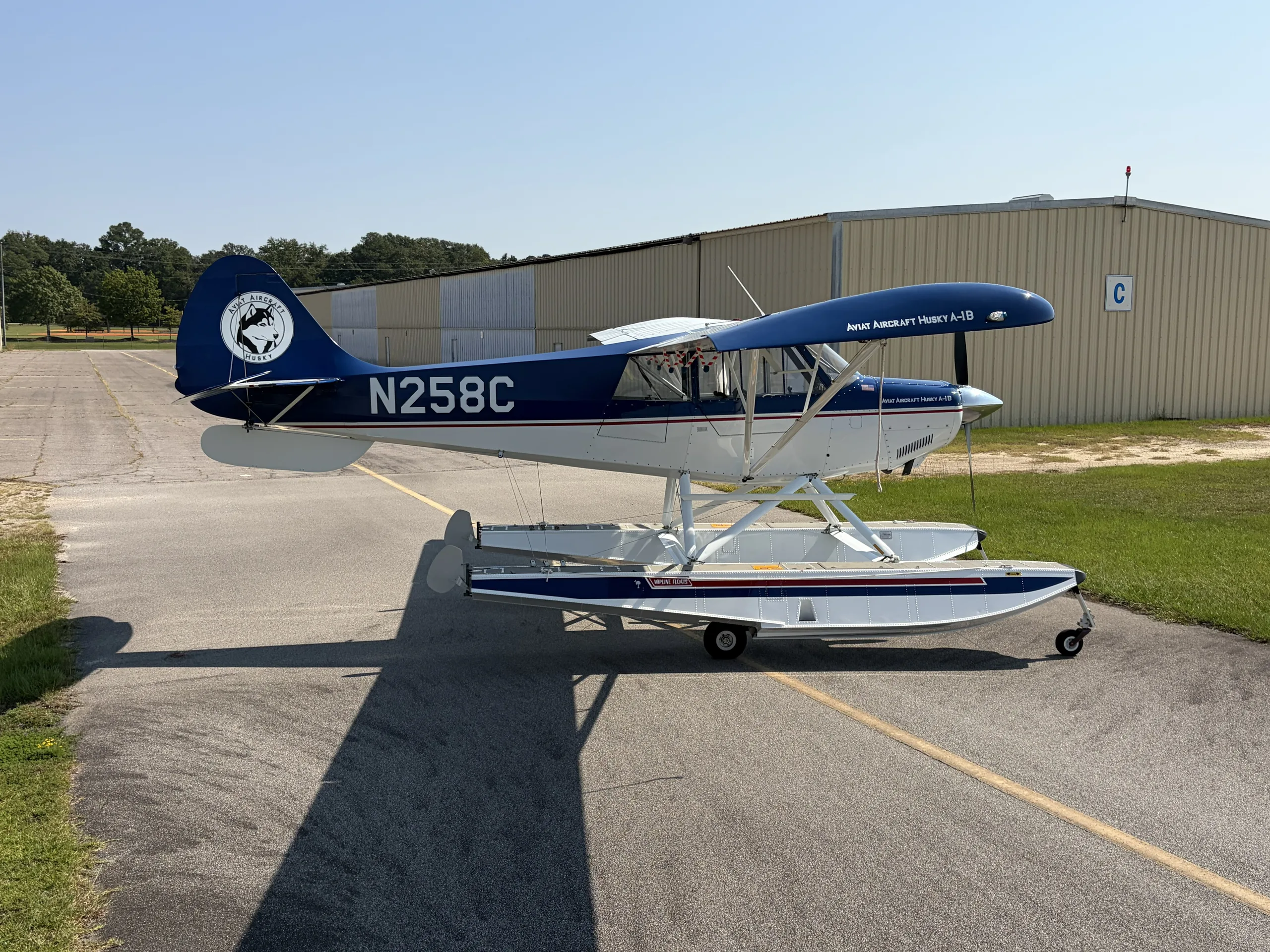Exterior view of a 1999 Aviat a 1b.