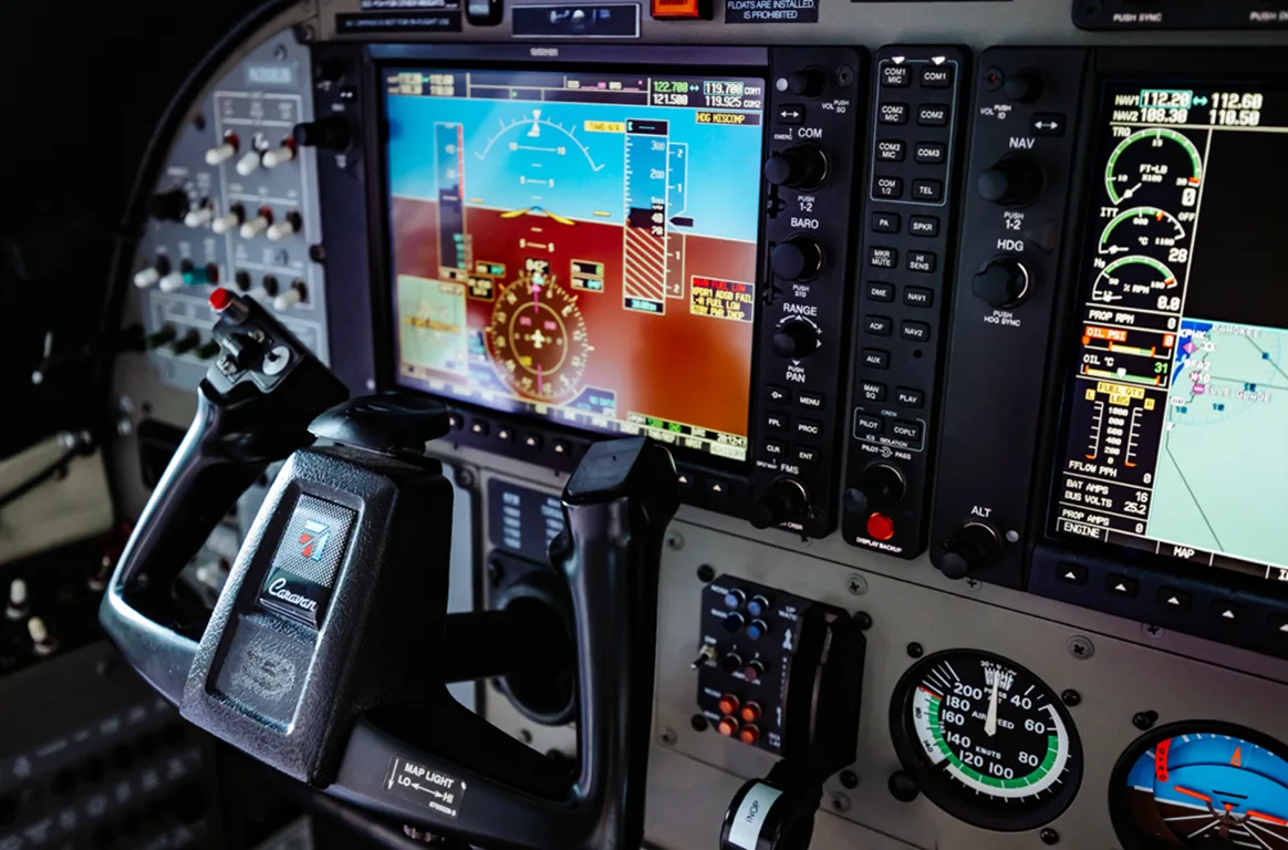 Avionics suite of a 2009 Cessna caravan 208.