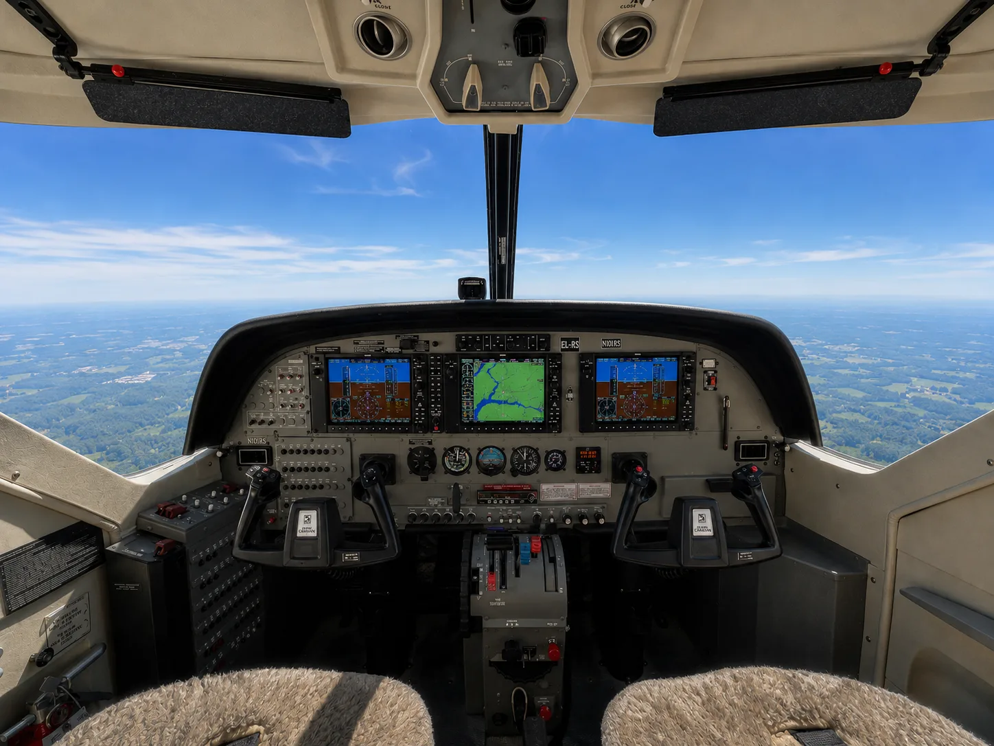 Cockpit and instrument panel of a 2016 Cessna 208b ex 2.