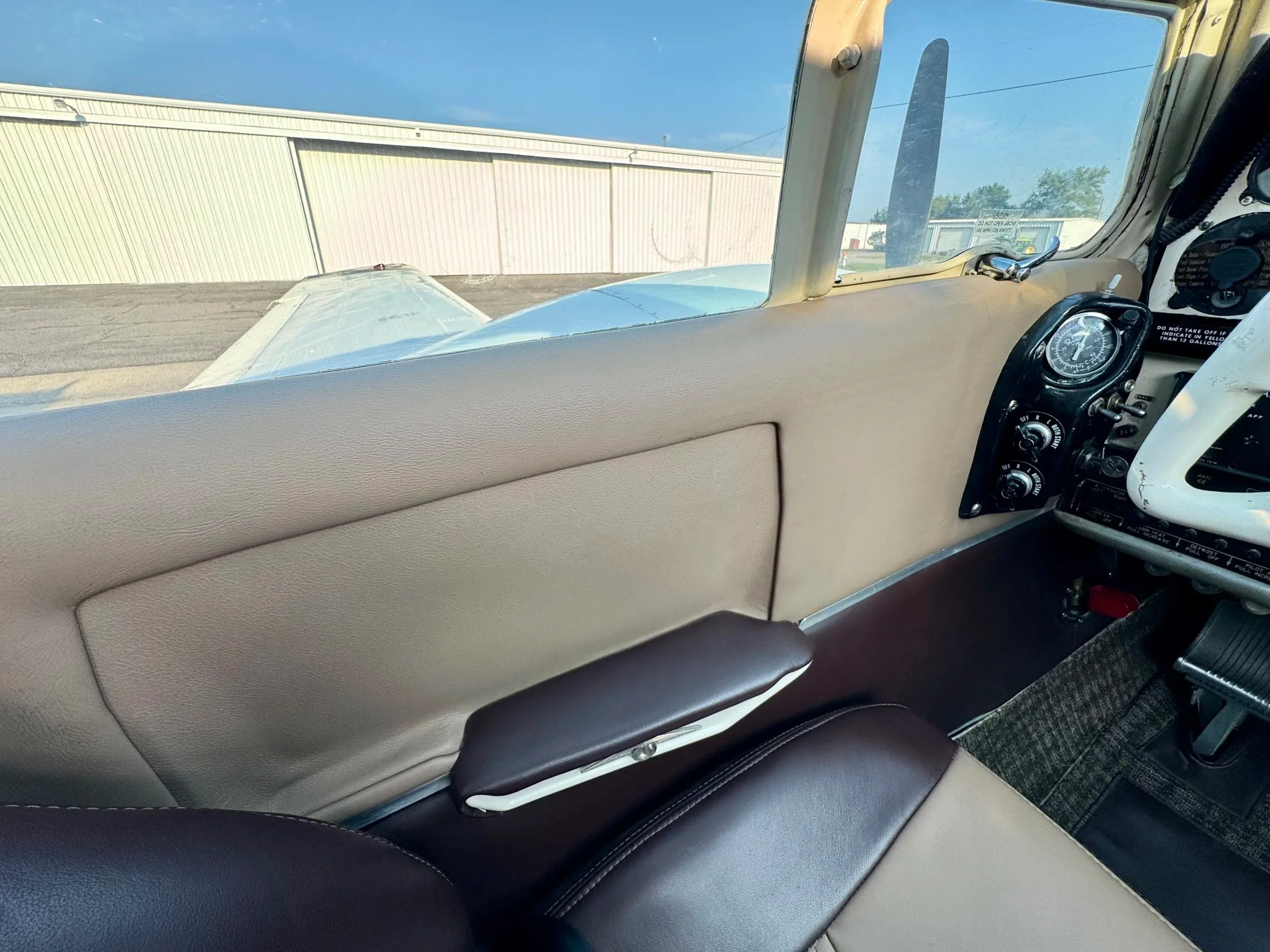 Cabin interior of a 1968 Zane Co Aero B55 Baron N7657N — Zane Co Aero.