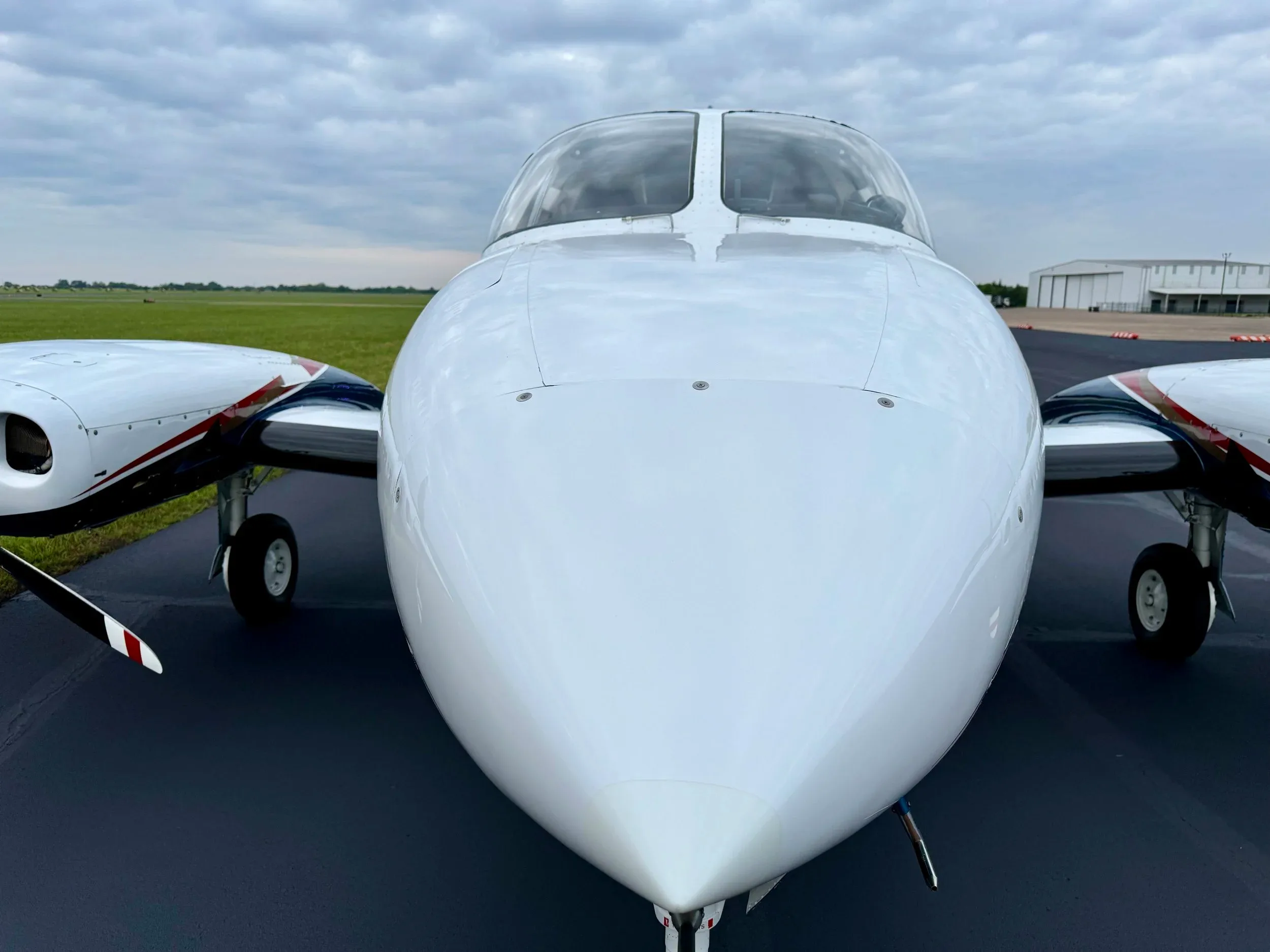 Marketing image of a 1974 Zane Co Aero 414 chancellor.