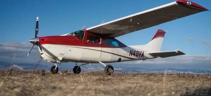 Exterior view of a 1977 Zane Co Aero 210M CENTURION TURBO, N48VA.