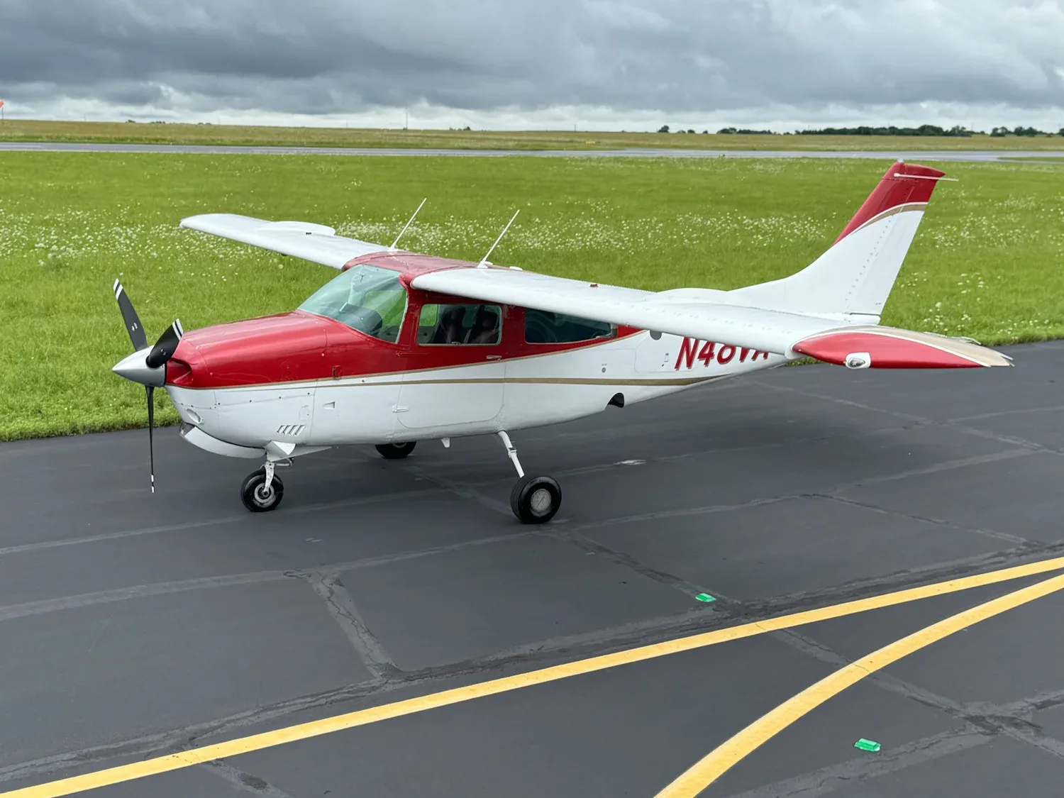 Exterior view of a 1977 Zane Co Aero 210M CENTURION TURBO, N48VA.