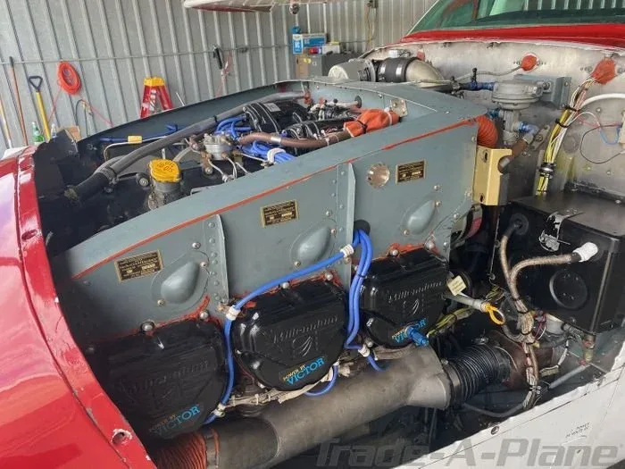 Engine detail of a 1977 Zane Co Aero 210M CENTURION TURBO.