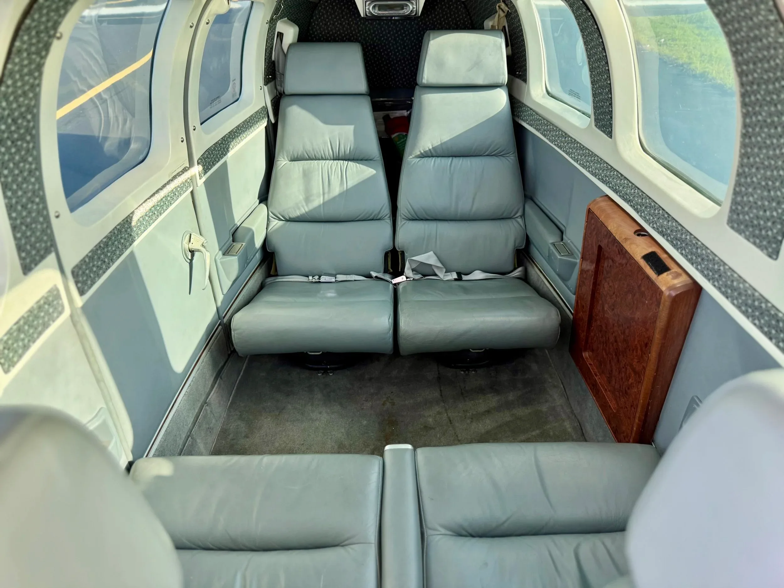 Cabin interior of a 1980 Zane Co Aero B58 Baron N3715B — Zane Co Aero.