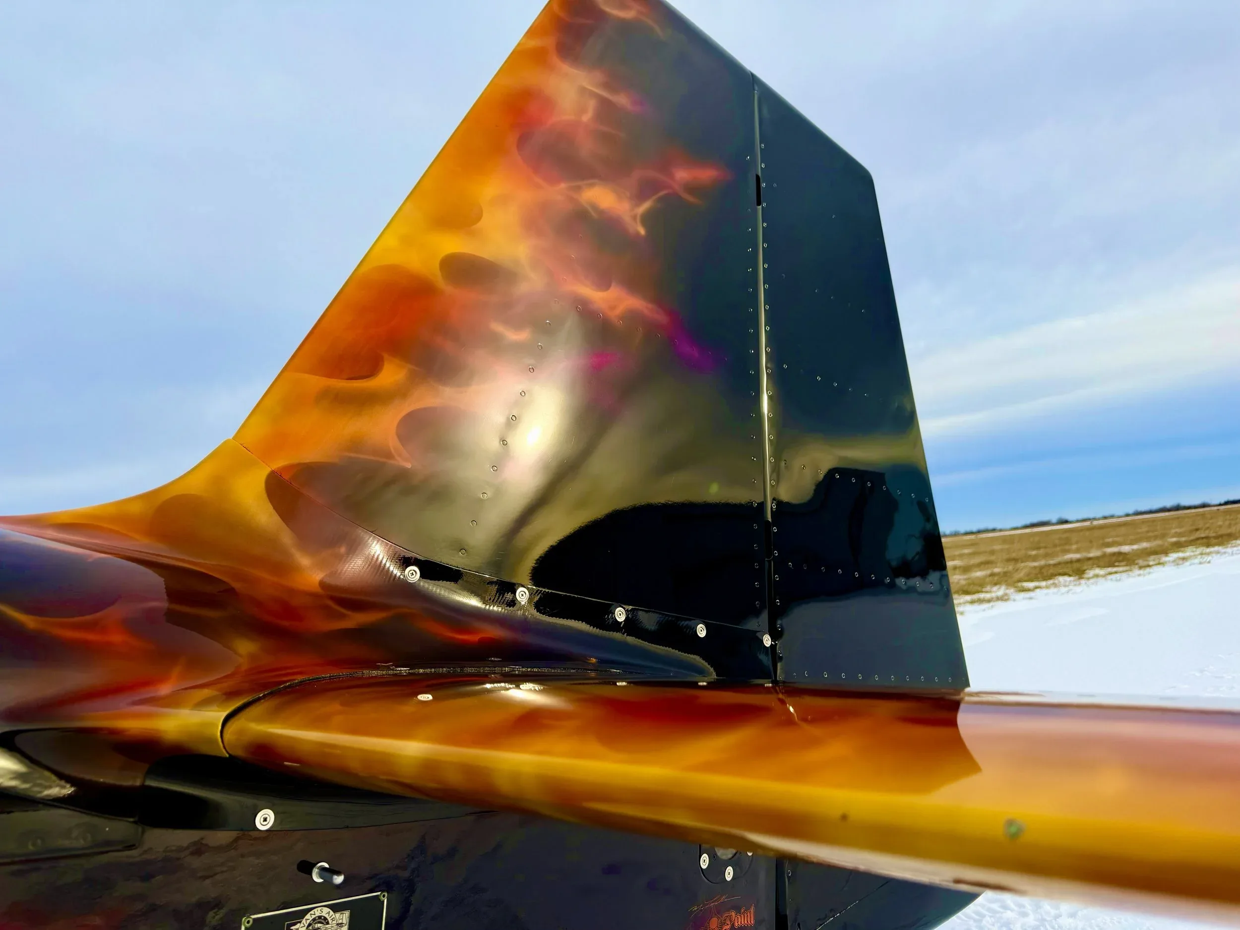 Engine detail of a 2005 Zane Co Aero rv 6 n968js.