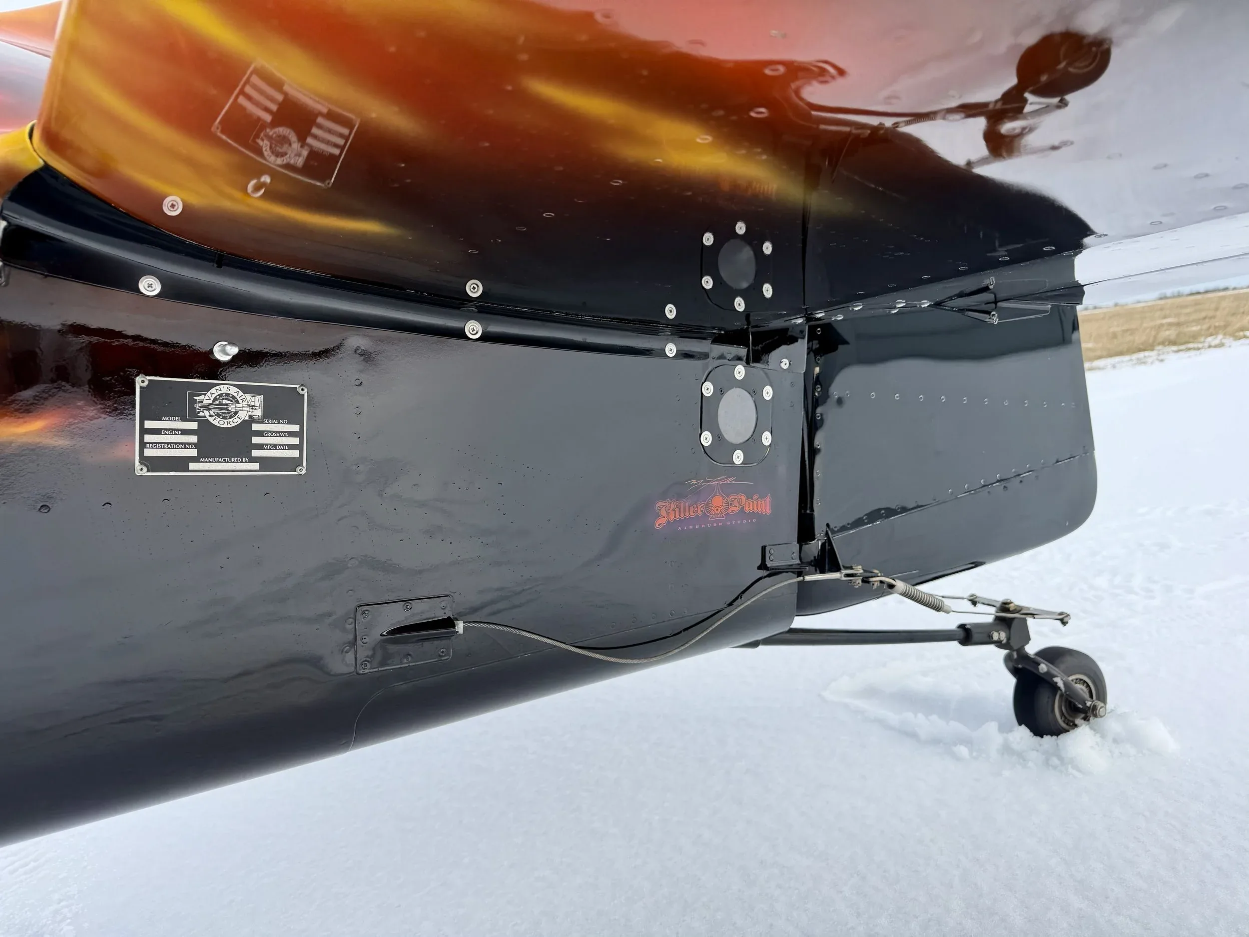 Engine detail of a 2005 Zane Co Aero rv 6 n968js.