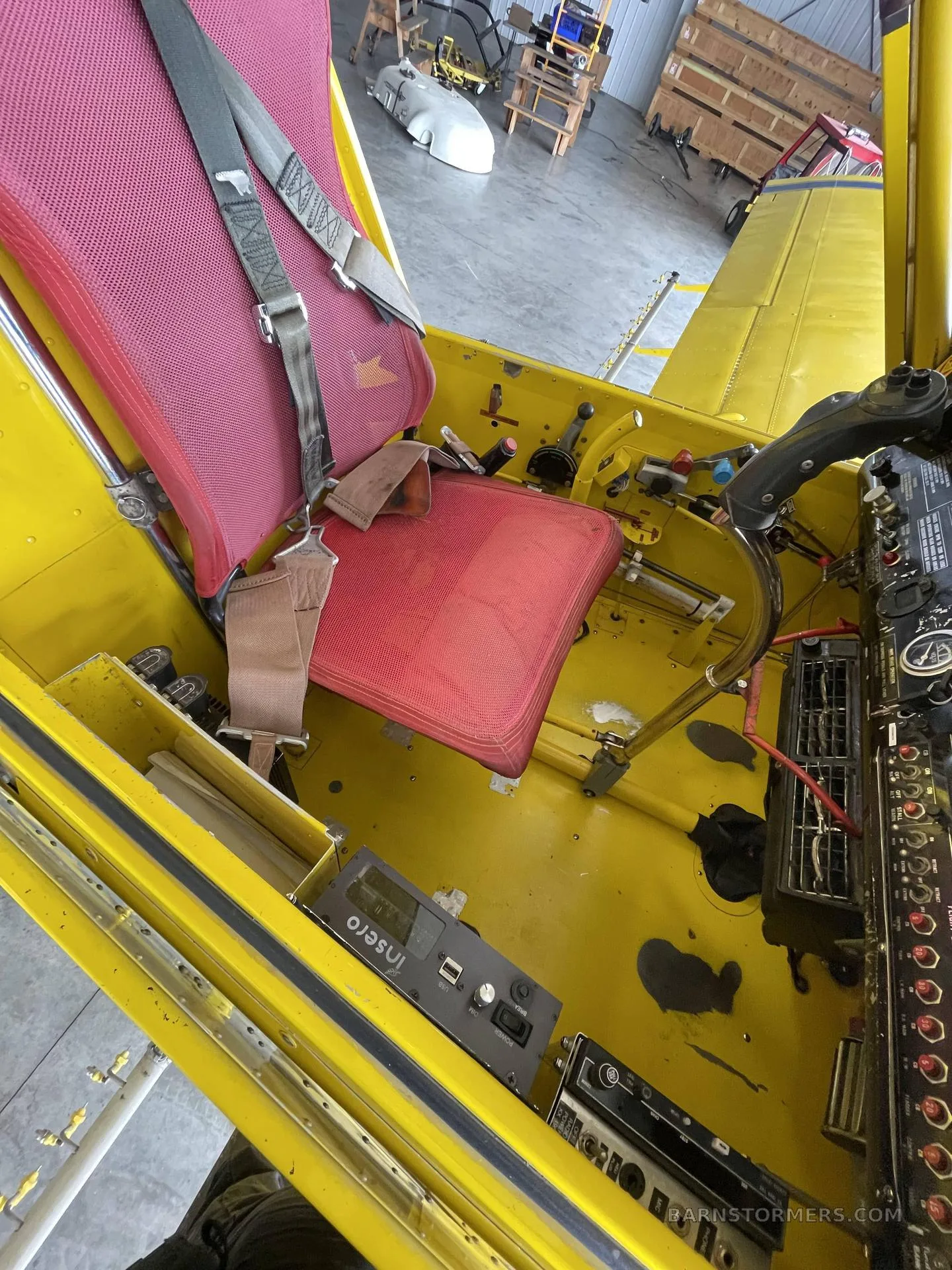 Cockpit and instrument panel of a Air Tractor.