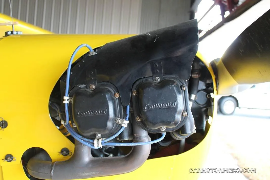 Engine detail of a 1939 Piper J3C-65.
