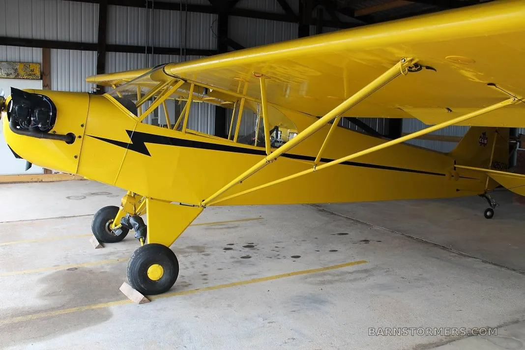 Exterior view of a 1939 Piper J3C-65.