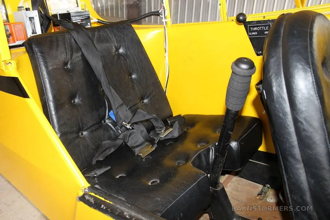 Cockpit and instrument panel of a 1939 Piper J3C-65.